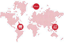 Map showing location of stock markets